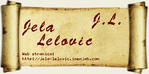 Jela Lelović vizit kartica
